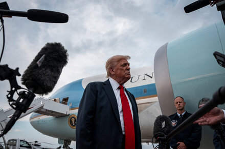 Donald Trump with Jeffrey Epstein in a vintage photo, surrounded by text and graphics implying conspiracy theories, in a feature image for an article.