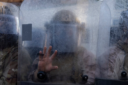 Symbolic image representing the article's theme of standing up against cruelty, possibly an abstract representation of confrontation or resilience.