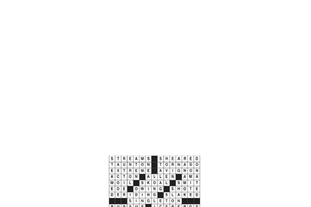 A person pointing to a crossword puzzle or word game on a newspaper, with a magnifying glass nearby, symbolizing the act of solving puns and anagrams.