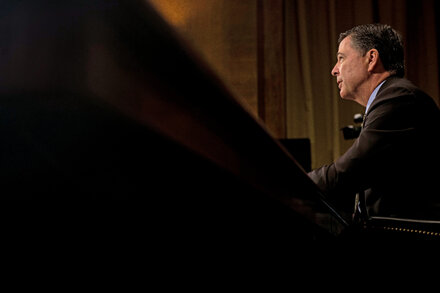 Donald Trump with a stern expression, possibly in a courtroom or official setting, reflecting a moment of significant legal or political consequence.
