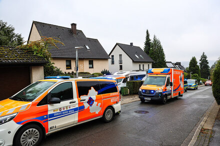 Emergency services attend to the scene of a stabbing in Western Germany where a mayor-elect was critically injured.