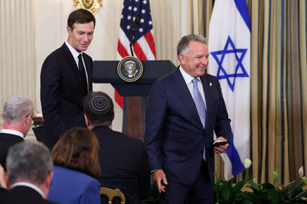 Jared Kushner and Steven Witkoff preparing for Gaza talks, looking serious and engaged